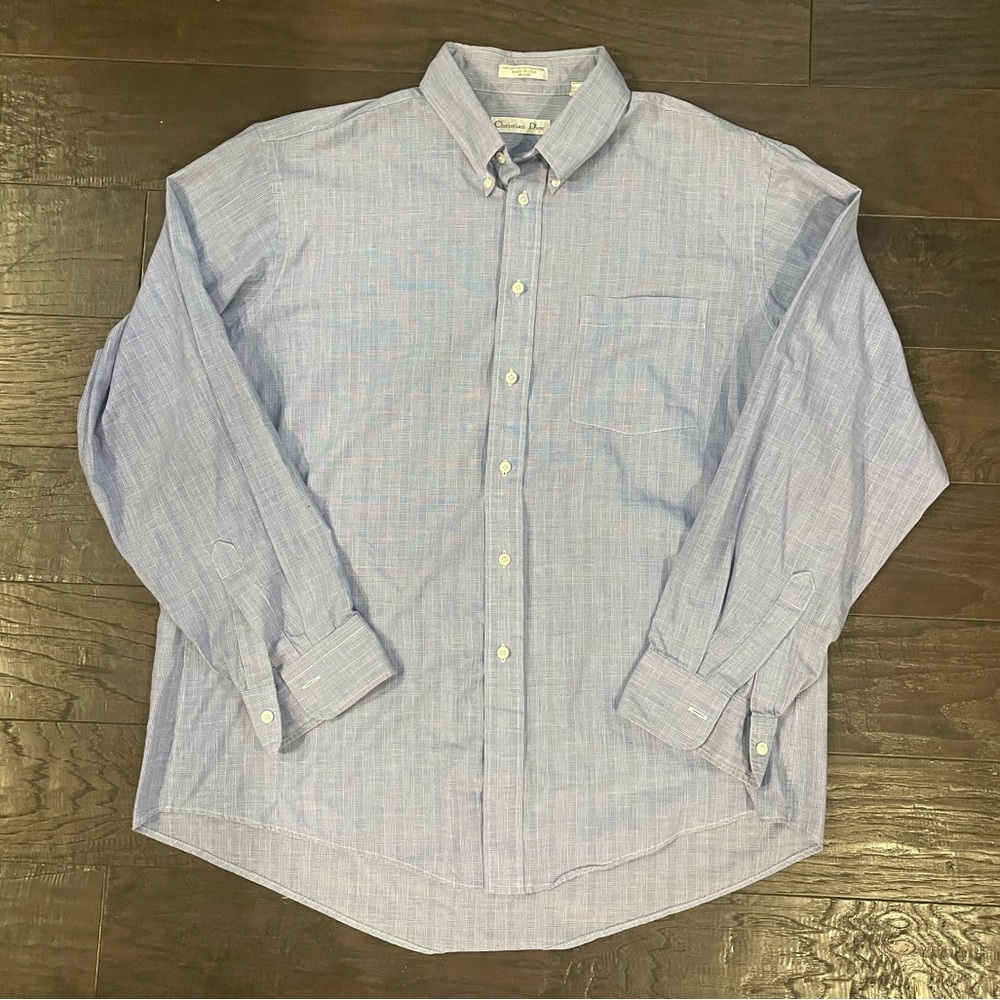 Christian Dior Men’s Long Sleeve Button Down Shirt Size 34/35 and 17 Neck